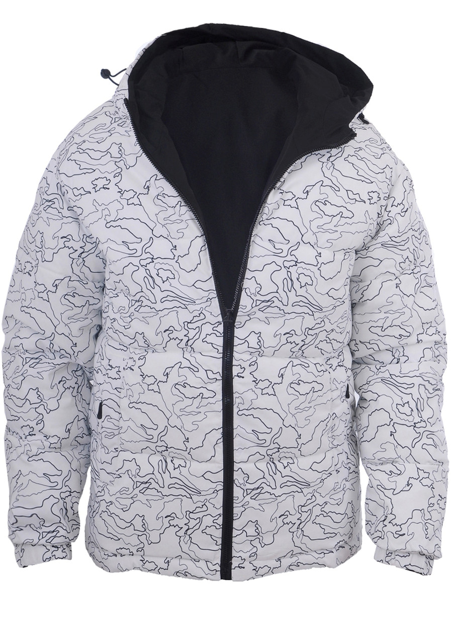 Куртка єврозима чоловіча Kaifangelu 25-9113 03 біло-чорна