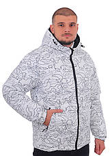 Куртка єврозима чоловіча Kaifangelu 25-9113 03 біло-чорна, фото 3