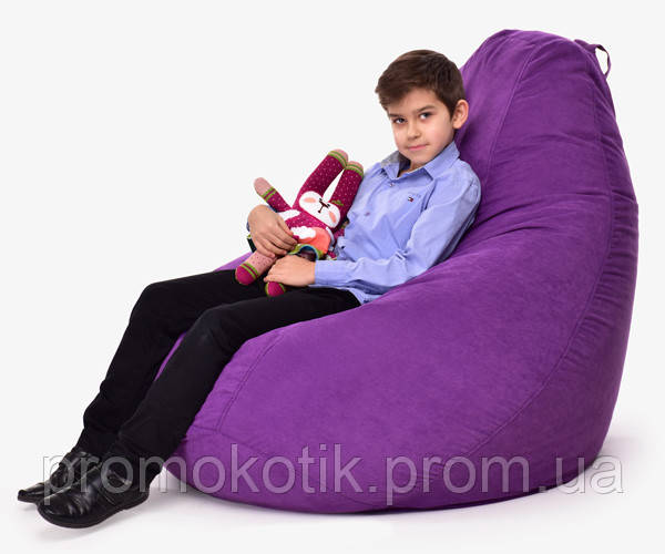 Кресло Мешок Груша Велюр 150х100 Студия Комфорта размер Большой фиолетовый PK, код: 6498955 - фото 3 - id-p1916637826