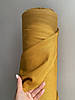 Гірчична сорочково-платтєва лляна тканина, колір 1218, фото 3