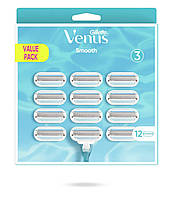 Сменные картриджи для бритья (Лезвия) женские Venus Smooth Original 12 шт