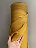 Гірчична сорочково-платтєва лляна тканина, колір 1218, фото 7