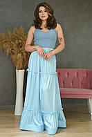 Юбка женская голубого цвета в горох размер 42-46 162043T Бесплатная доставка