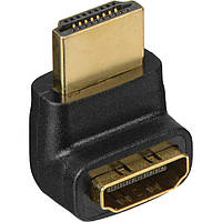 Перехідник моніторний Lucom HDMI M F (адаптер) 90°вверх адаптер 1080p чорний (62.05.4578) TS, код: 7725615