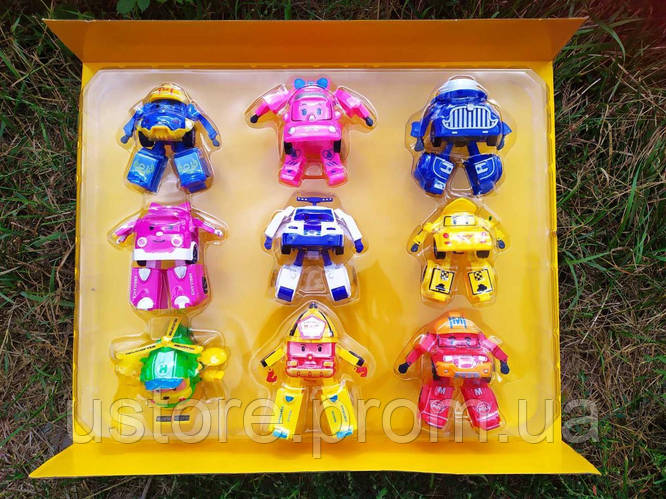 Набор фигурок Робокар Поли инерционные Robocar Poli 9 шт Shantou US ...