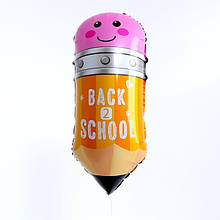 Фольгована кулька велика фігура Олівець back to school 73х35см Китай