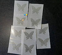 Термоналіпка метелик міні зі страз аплікація/термо наклейка аппликация патчи декор одежды бабочка baterfly