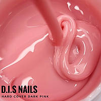 Камуфлюючий гель для нарощування нігтів D.I.S Hard Gel Cover Dark Pink 28 г