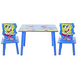 Дитячий столик і два стільця C 1007 Спанч Боб, фото 2