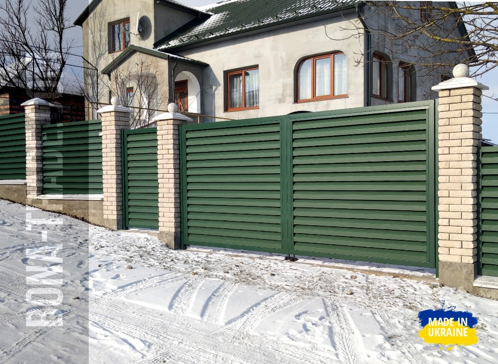 Паркан Жалюзі Basic металевий (товщина 0,45 мм) без рамки та без збирання
