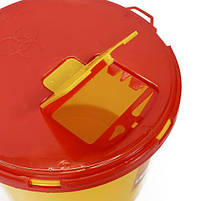 Контейнер для збору медичних відходів 7 л, жовтий, пластик Afacan Plastik, фото 4