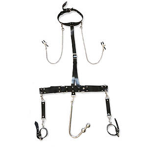 Бондажний набір з металевим анальним гаком No3 Art of Sex Bridget Bondage set with anal hook No3