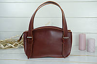 Женская кожаная сумка Ким, натуральная кожа итальянский Краст, цвет Коричневый, оттенок вишня