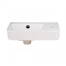 Умивальник підвісний Dante Tern 450х260х155 White права з донним клапаном, фото 4