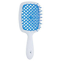Гребінець для волосся білий з блакитним Janeke Superbrush SP226BIA TSE, фото 3