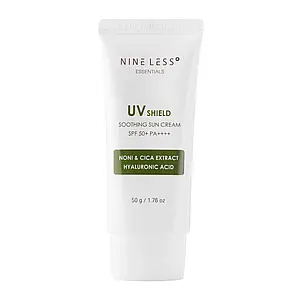 Сонцезахисний крем з центеллою та ноні Nine Less Essentials UV Shield Soothing Sun Cream SPF 50+ PA++++ 50 г