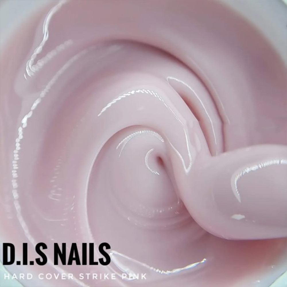 Камуфлюючий гель для нарощування нігтів D.I.S Hard Gel Cover Strike Pink 28 г