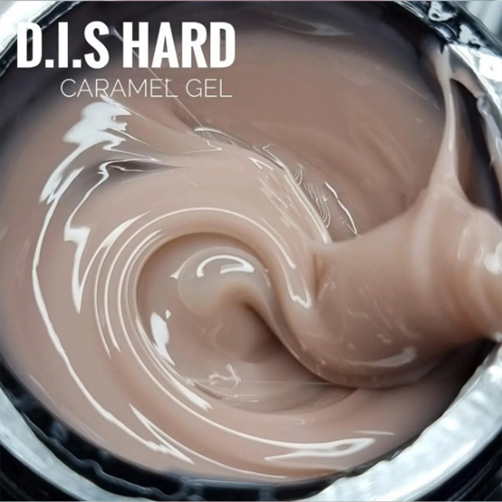 Камуфлюючий гель для нарощування нігтів D.I.S Hard Gel Cover Caramel 28 г