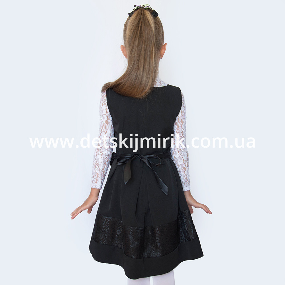 Нарядный сарафан - платье с гипюром для девочки "Мечта", - фото 2 - id-p334000207