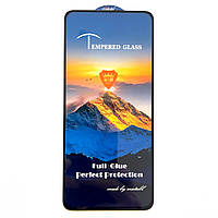 Защитное стекло 9D для Samsung Galaxy A71 / Full Glue черное 9д на самсунг гелекси А71 (SM-A715) А 71