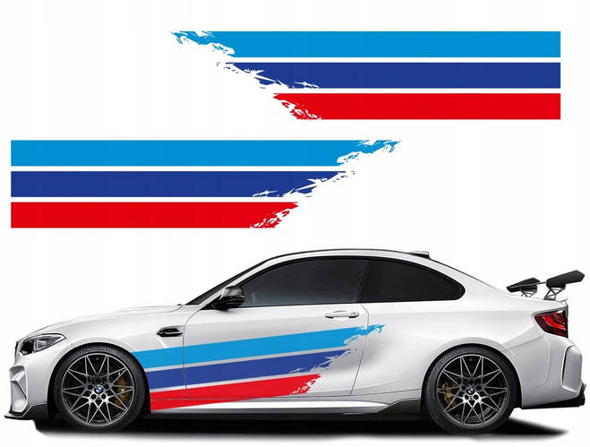 Наклейка на BMW полосы 200см на каждую сторону + монтажная пленка (ID ...