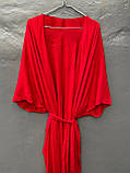 Пляжна туніка халат із поясом червоного кольору, фото 5