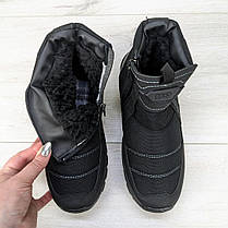 Черевики чоловічі чорні зимові високі з блискавкою на хутрі Dago Style 3623, фото 5