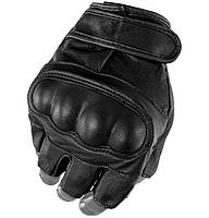 Перчатки кожаные тактические без пальцев Mil-Tec Leather Black 12504502 L