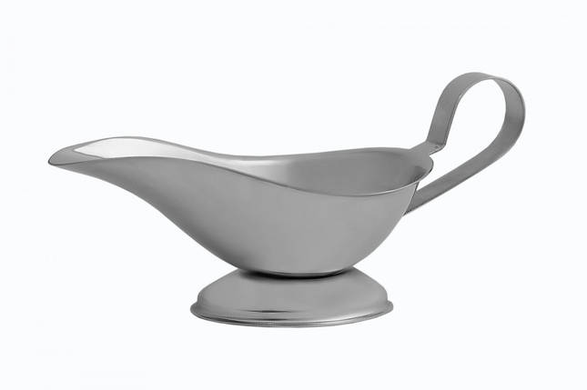 Соусник металевий з ручкою носиком 150 мл соусники з нержавіючої сталі, фото 1