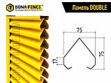 Паркан Жалюзі Double металевий (товщина 0,5 мм), фото 4