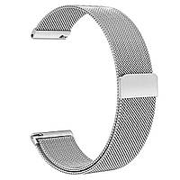 Ремешок металлический Миланская петля для часов Amazfit, Haylou, Huawei, Samsung, 22mm, Milanese Loop Silver