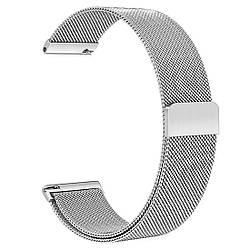 Ремінець металевий Міланська петля для годинника Amazfit, Haylou, Huawei, Samsung, 22mm, Milanese Loop Silver