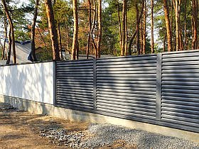 Паркан Жалюзі Double HIGH 1 металевий (товщина 0,45 мм)