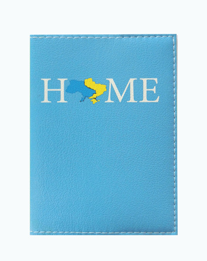 Обкладинка на паспорт "Home" блакитна