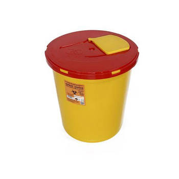 Контейнер для збору голок і медичних відходів 25 л, жовтий Afacan Plastik
