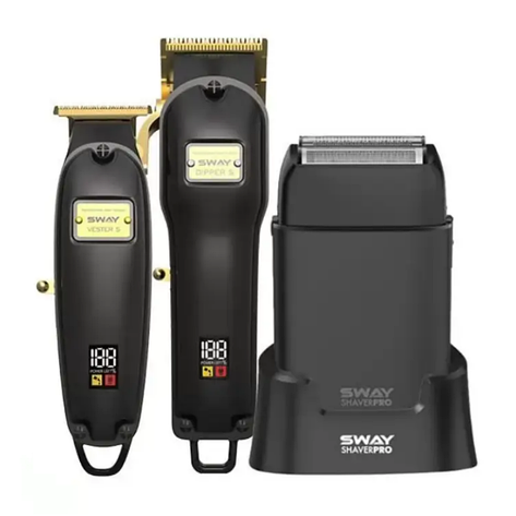Комбо-набір для стрижки машинка, тример та електробритва Sway Dipper S BGE, Vester S BGE, Shaver Pro Black (115 KIT3), фото 1