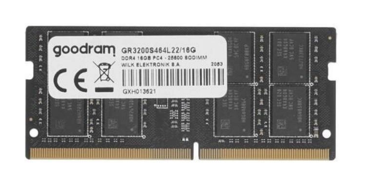 Пам'ять для ноутбуків GOODRAM 16 GB SO-DIMM DDR4 3200 MHz (GR3200S464L22/16G)