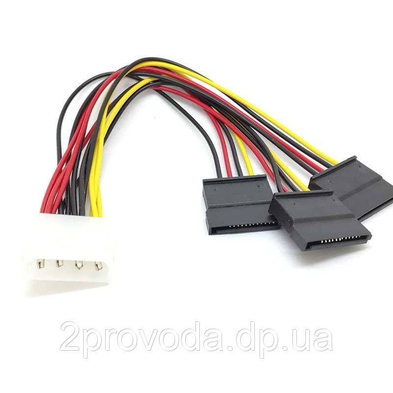 Кабель живлення HDD 1xMolex to 3xSATA