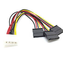 Кабель живлення HDD 1xMolex to 3xSATA