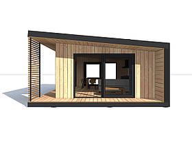 Альтанка у стилі мінімалізм Modern Gazebo 02 від виробника Thermowood Production