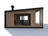 Альтанка у стилі мінімалізм Modern Gazebo 02 від виробника Thermowood Production, фото 2