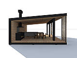 Сучасні альтанки у стилі мінімалізм Modern Gazebo 01 6х9м від виробника Thermowood Production, фото 5
