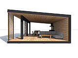 Сучасні альтанки у стилі мінімалізм Modern Gazebo 01 6х9м від виробника Thermowood Production, фото 6