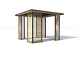 Альтанка в стилі хай-тек 2,5х2,5м Modern Gazebo 04 від виробника Thermowood Production, фото 2
