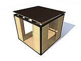 Сучасна недорога альтанка 3,0х3,0м Modern Gazebo 05 від виробника Thermowood Production, фото 2