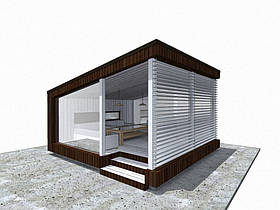Альтанка в стилі лофт 6,0х6,0м Modern Gazebo 06 від виробника Thermowood Production