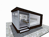 Альтанка в стилі лофт 6,0х6,0м Modern Gazebo 06 від виробника Thermowood Production, фото 3