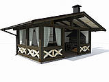 Альтанка 6,0х4,0м з барбекю та літньою кухнею Modern Gazebo 08 від виробника Thermowood Production, фото 3