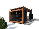 Сучасна альтанка 7,0х3,0м для зон барбекю Modern Gazebo 10 від виробника Thermowood Production, фото 2