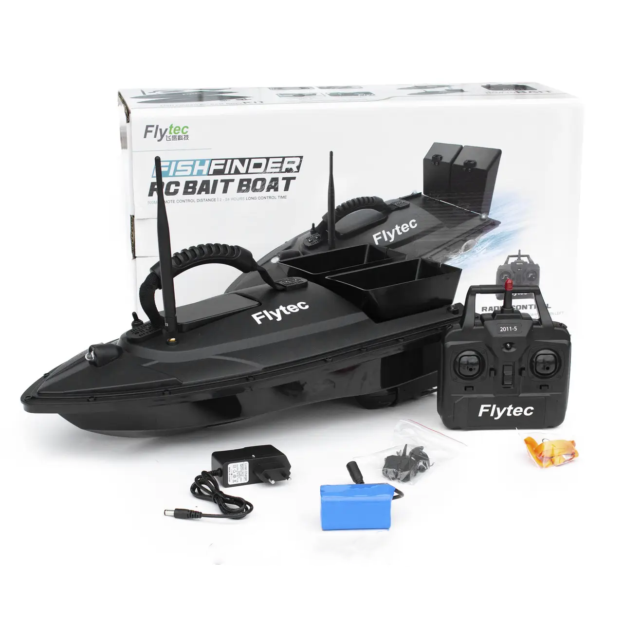 Кораблик для завезення прикормки Flytec 2011-5 Black, фото 1